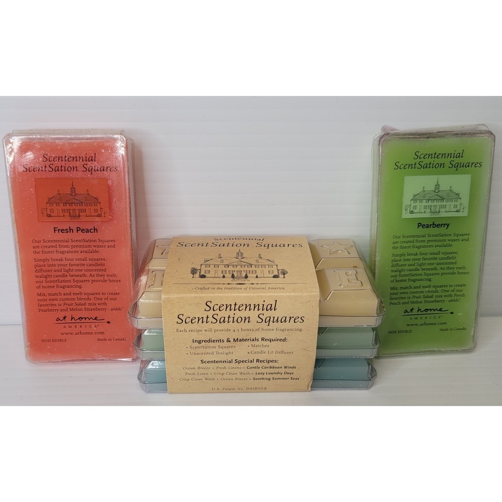 5 - Scentennial ScentSation At Home America Scented Wax Melts Peach Linen NEW
